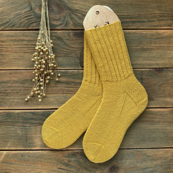 В'язані шкарпетки (колір жовтий) 02246s фото
